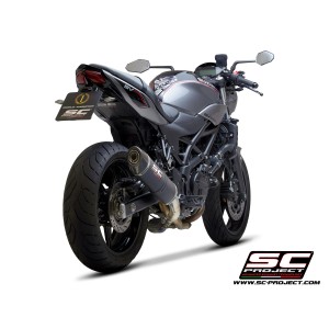 SC Project para SUZUKI SV650 (2016 - 2020) - Euro 4 - Escape Oval carbono