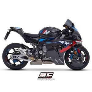 SC Project para BMW M 1000 RR (2025 - 2026) - Escape CR-T titanio, con malla antipiedras