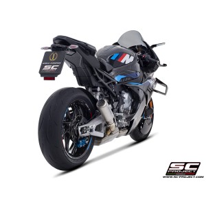 SC Project para BMW M 1000 RR (2025 - 2026) - Escape CR-T titanio, con malla antipiedras