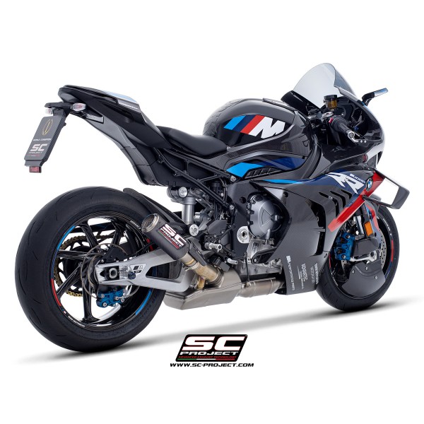 SC Project para BMW M 1000 RR (2025 - 2026) - Escape CR-T carbono, con malla antipiedras