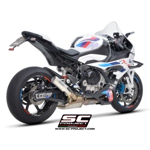 SC Project para BMW S 1000 RR (2023 - 2024) - Escape CR-T titanio, con malla antipiedras