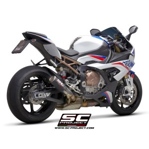 SC Project para BMW S 1000 RR (2019 - 2020) - Euro 4 - Escape CR-T carbono, con malla antipiedras