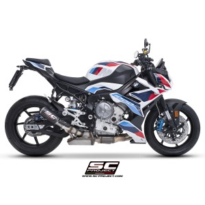 SC Project para BMW M 1000 R (2025 - 2026) - Escape CR-T carbono, con malla antipiedras