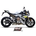 SC Project para BMW S 1000 R (2025 - 2026) - Escape CR-T carbono, con malla antipiedras