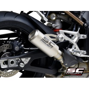 SC Project para BMW S 1000 R (2025 - 2026) - Escape CR-T titanio, con malla antipiedras