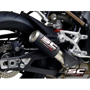 SC Project para BMW S 1000 R (2025 - 2026) - Escape CR-T carbono, con malla antipiedras