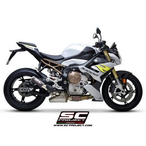 SC Project para BMW S 1000 R (2021 - 2024) - Escape CR-T carbono, con malla antipiedras