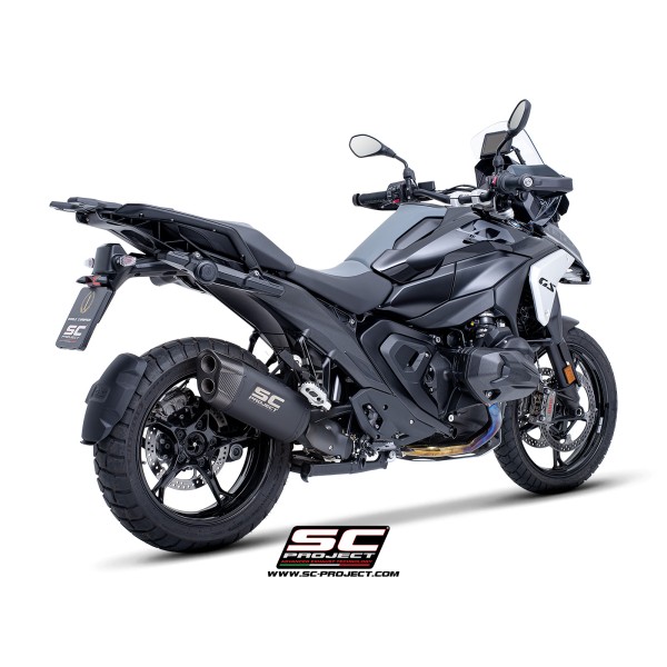 SC Project para BMW R 1300 GS (2023 - 2026) - Escape Adventure-R titanio, negro mate, compatible con las maletas originales "Var
