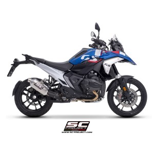 SC Project para BMW R 1300 GS (2023 - 2026) - Escape Rally-X titanio, compatible con las maletas originales "Vario"