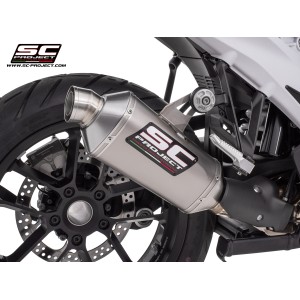 SC Project para BMW R 1300 GS (2023 - 2026) - Escape Rally-X titanio, compatible con las maletas originales "Vario"
