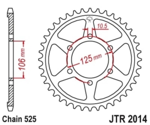 Corona JT SPROCKETS acero...