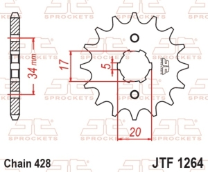 Piñón JT SPROCKETS acero...