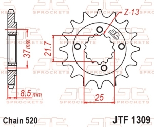 Piñon JT SPROCKETS acero...