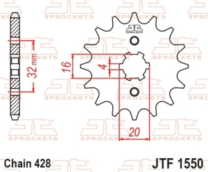 Piñón JT SPROCKETS acero...