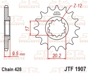 Piñon JT SPROCKETS acero...