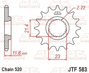 Piñon JT SPROCKETS acero...