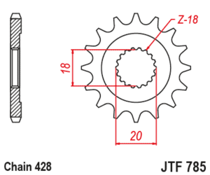 Piñón JT SPROCKETS acero...