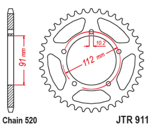 Corona JT SPROCKETS acero...