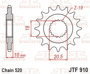 Piñón JT SPROCKETS acero...