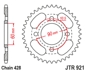 Corona JT SPROCKETS acero...