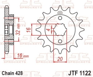 Piñón JT SPROCKETS acero...