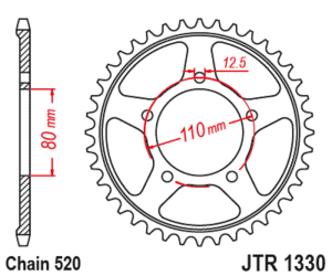 Corona JT SPROCKETS acero...