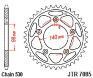 Corona JT SPROCKETS acero...