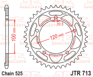 Corona JT SPROCKETS acero...