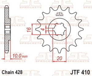 Piñón JT SPROCKETS acero...