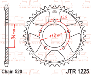 Corona JT 1225, 36 dientes,...