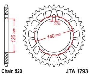 Corona JT Aluminio negro JT...