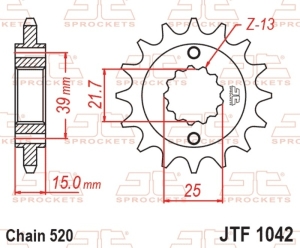 Piñón JT SPROCKETS acero...