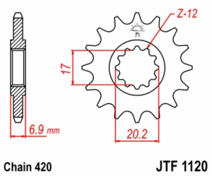 Piñon JT SPROCKETS acero...