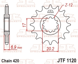 Piñon JT SPROCKETS acero...