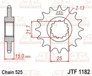 Piñón JT SPROCKETS acero...