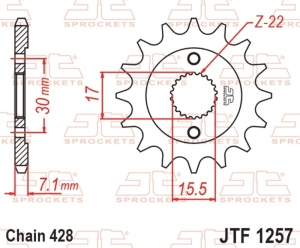 Piñón JT SPROCKETS acero...