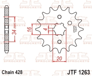 Piñón JT SPROCKETS acero...