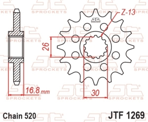 Piñón JT SPROCKETS acero...