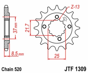 Piñón JT SPROCKETS acero...