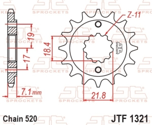 Piñón JT SPROCKETS acero...