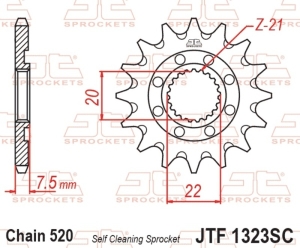 Piñón JT SPROCKETS acero...