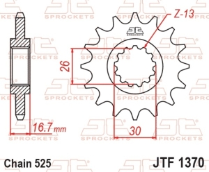 Piñón JT SPROCKETS acero...