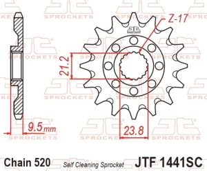 Piñón JT SPROCKETS acero...