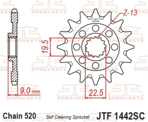Piñón JT SPROCKETS acero...