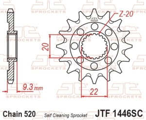 Piñón JT SPROCKETS acero...