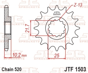 Piñón JT SPROCKETS acero...