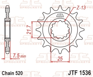 Piñón JT SPROCKETS acero...