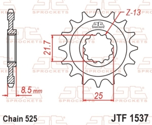 Piñón JT SPROCKETS acero...