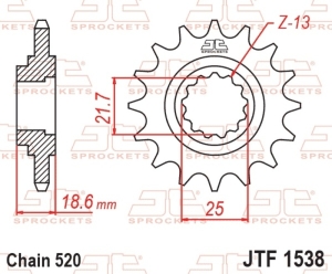 Piñón JT SPROCKETS acero...