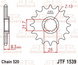 Piñón JT SPROCKETS acero...